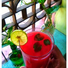 Watermelon lemonade 🍹 A picture of Watermelon lemonade 🍹.