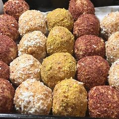 A picture of Nutty coconut balls.