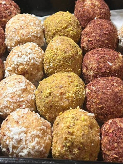 A picture of Nutty coconut balls.