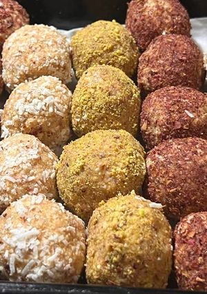 A picture of Nutty coconut balls.