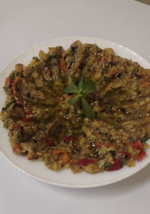 صورة لوصفة بابا غنوج الباذنجان المشوي
