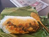 Nasi bakar ikan suwir kemangi