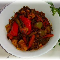 Mixed dry vegetables curry A picture of Mixed dry vegetables curry.