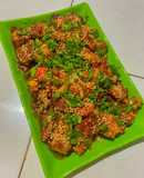 Ức gà chiên sốt cay