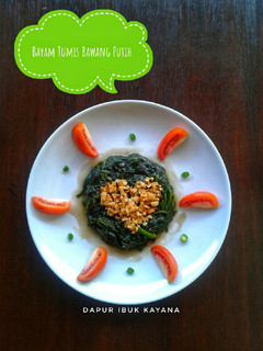 Foto resep 409. Bayam Tumis Bawang Putih