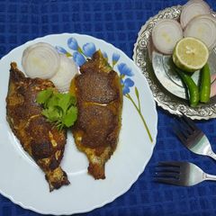 A picture of Masala Pan Fried Khoira Fish.