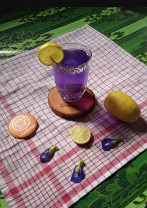 Foto resep 14 GBC. Teh Bunga Telang lemon