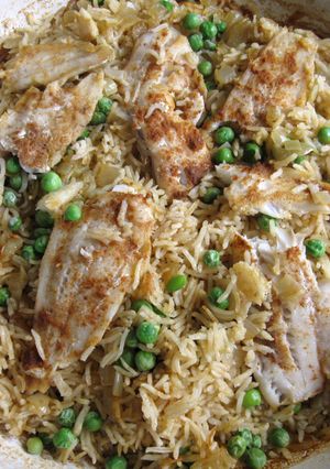 A picture of Oven-baked Fish Curry Pilaf.