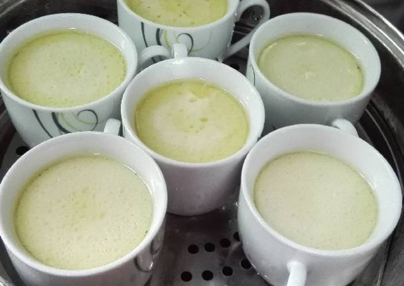 Resep (cawan mochi) stim telur lembut