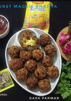 A picture of Cheese Burst Maggie Bhajiya (Fritters).