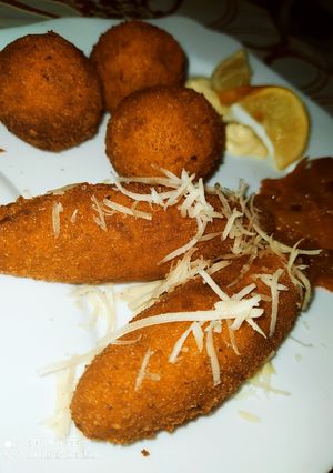 صورة لوصفة كروكات البطاطا المحشية ممممم بنة😋