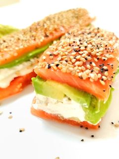 Una foto de Lomos de salmón rellenos