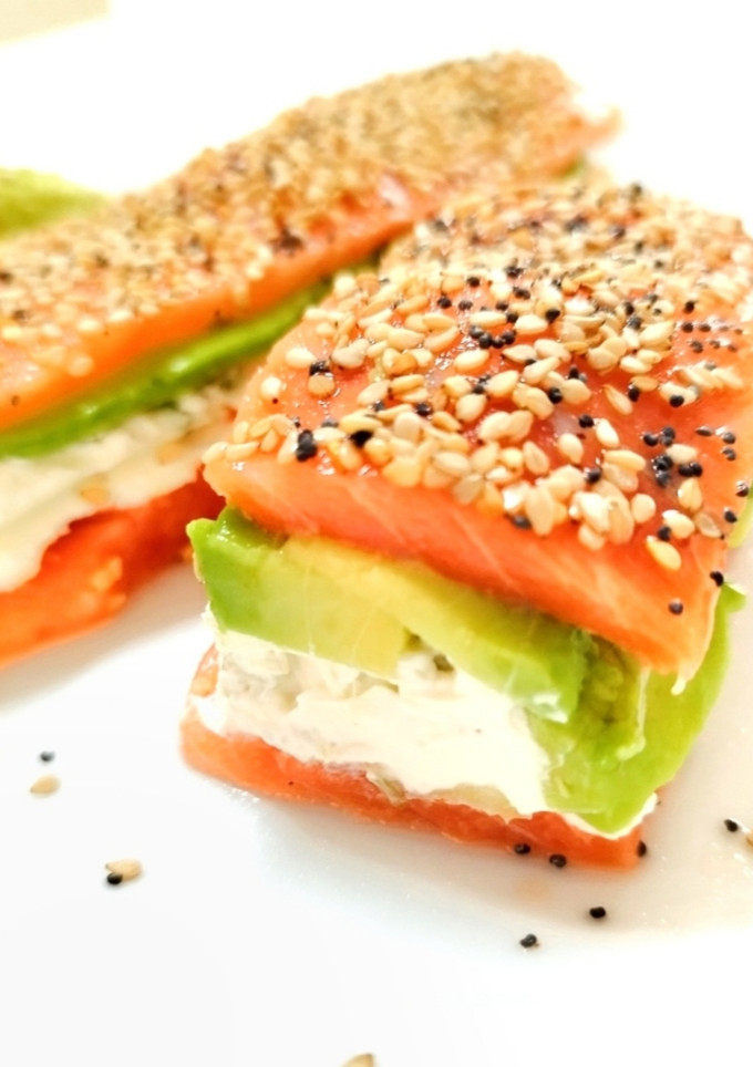 Una foto de Lomos de salmón rellenos