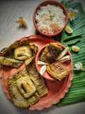 Raw mango fish paturi(Kancha aam diye macher paturi)