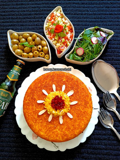 عکسی از دستور ته چین مرغ و بادمجان