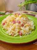 Risotto di cavolo cappuccio e pancetta affumicata