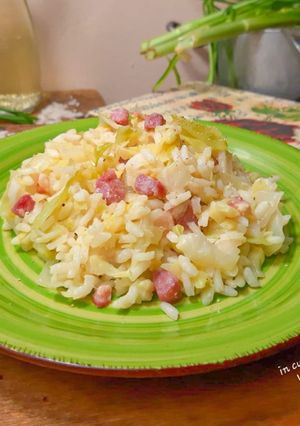 Foto di Risotto di cavolo cappuccio e pancetta affumicata