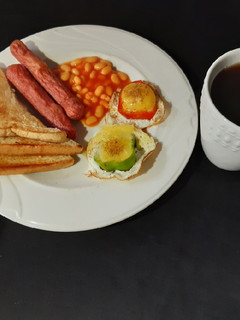 A picture of English breakfast.