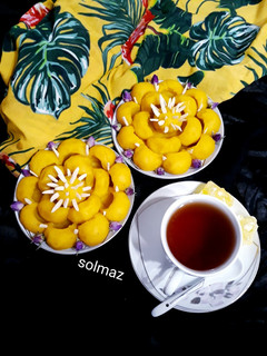 عکسی از دستور حلوا تخم مرغیsolmaz