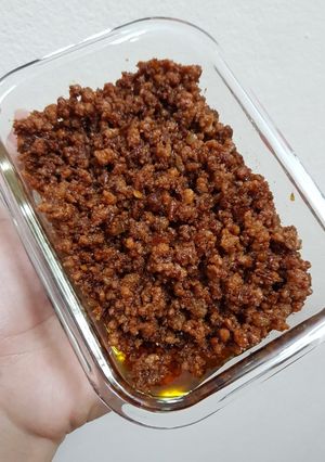 Hình của món Mắm tép chưng thịt.