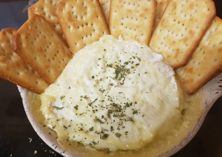 Recipe of Award-winning Camembert soft and smooth heated in the oven yum!!