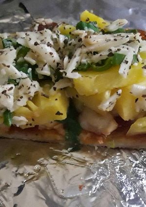A picture of Flat bread Pizza.
