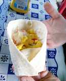 Tacos campestres con miel de arándano