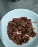 Mắm ruốc xào thịt