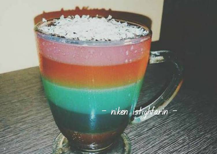 Resep Rainbow jelly | Cara Buat Rainbow jelly Yang Lezat Sekali