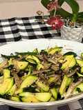Creamy Garlic Zucchini and Beech Mushrooms