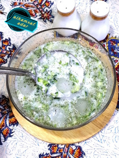 عکسی از دستور آب دوغ خیار 🥒