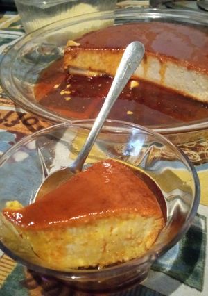 Una foto de Flan de café