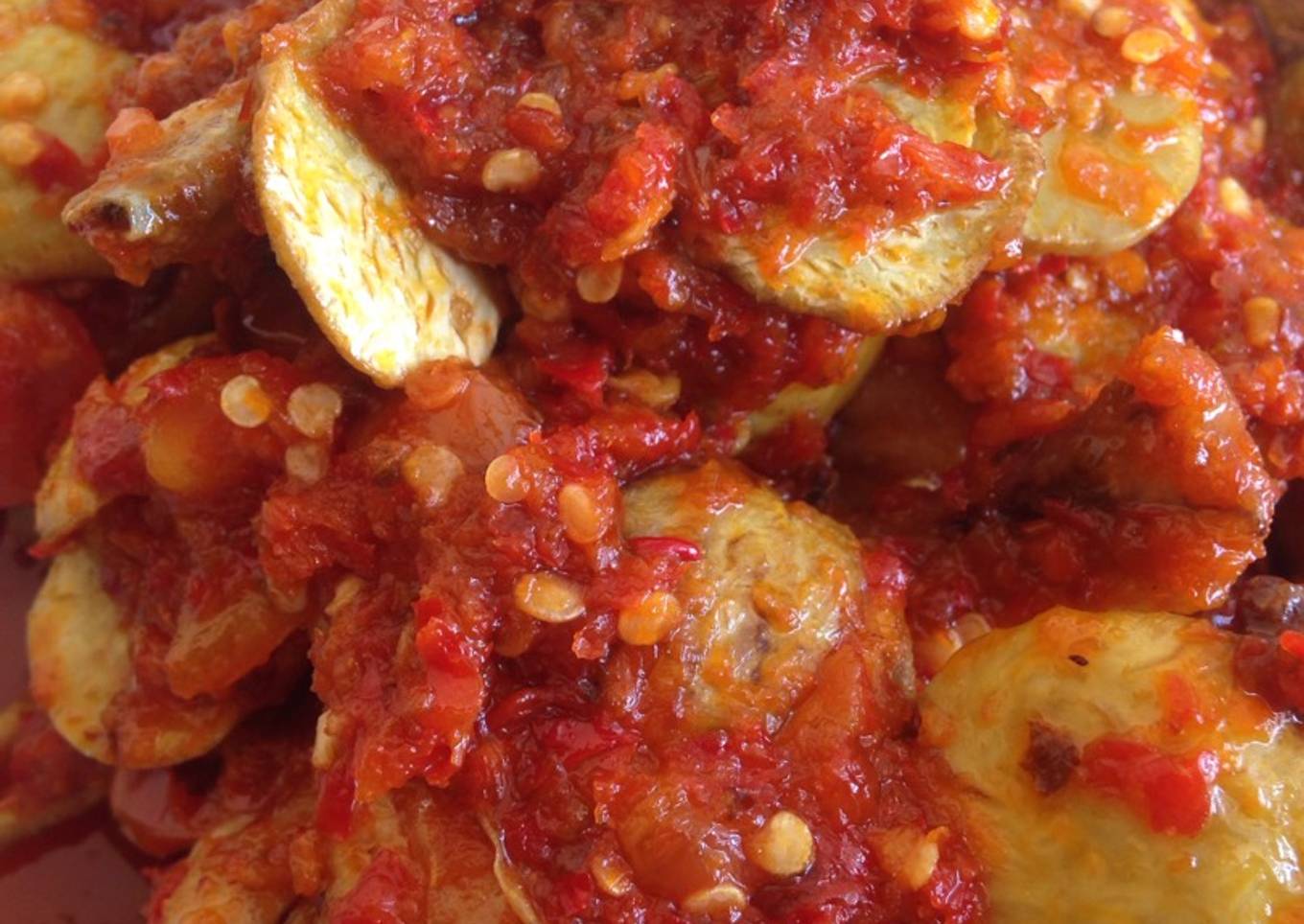 Balado jengkol dan sayap ayam