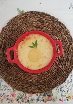Une photo de Fiadone à l'italienne, infusion verveine aux pépites de citron