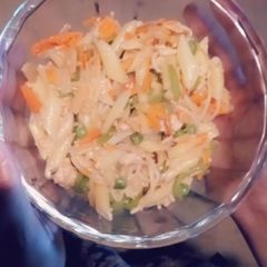 A picture of Veg chicken pasta.