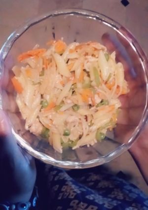 A picture of Veg chicken pasta.