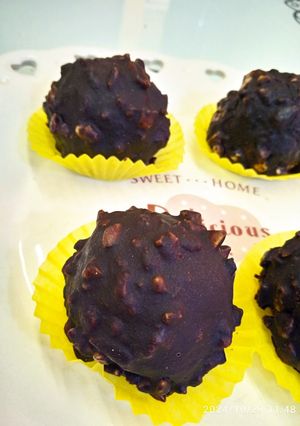 Une photo de Gâteau sans cuisson Au chocolat noir