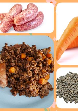Une photo de Saucisses lentilles au cookeo