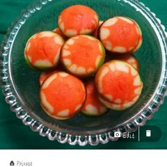 A picture of Tricolour Rice Flour Custard Appe.