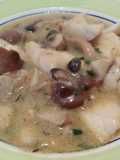 Pescado en salsa de setas