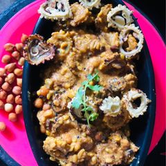 A picture of Split moong dal karela.