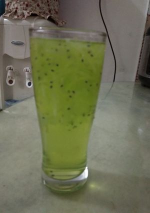 Foto resep Es Melon Selasih