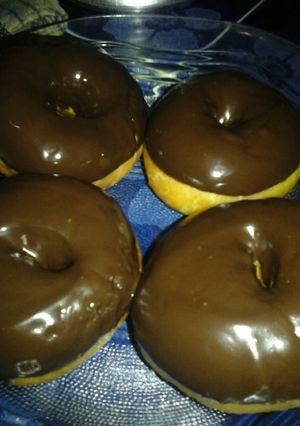 Foto resep Donat with chocolate's topping