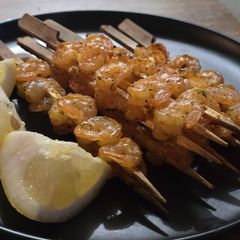 A picture of Oven-Baked Seasoned Shrimp Skewers.
