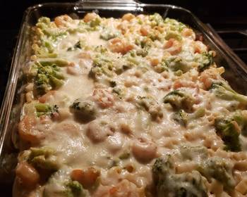 Easy Recipe Shrimp alfredo bake Very Delicious