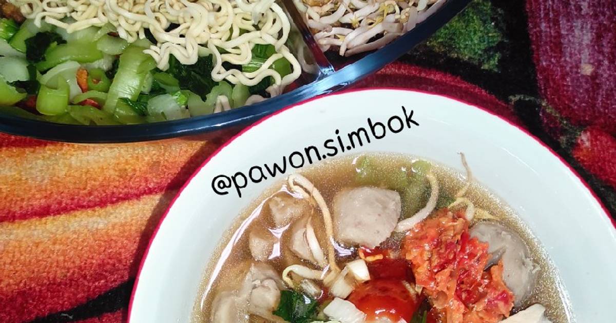 Resep Bakso Sapi Kuah Tetelan Pawon Si Mbok🍜 Oleh Pawon Si Mbok Cookpad