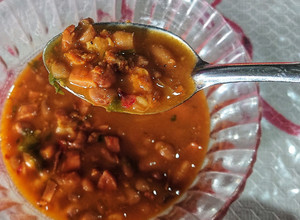 Una foto de Frijoles charros