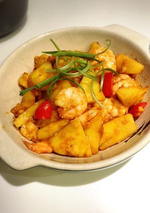 Foto resep Pineapple with shrimp