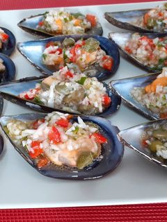 Una foto de Mejillones con vinagreta