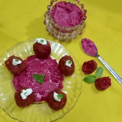 A picture of Beetroot falafal.